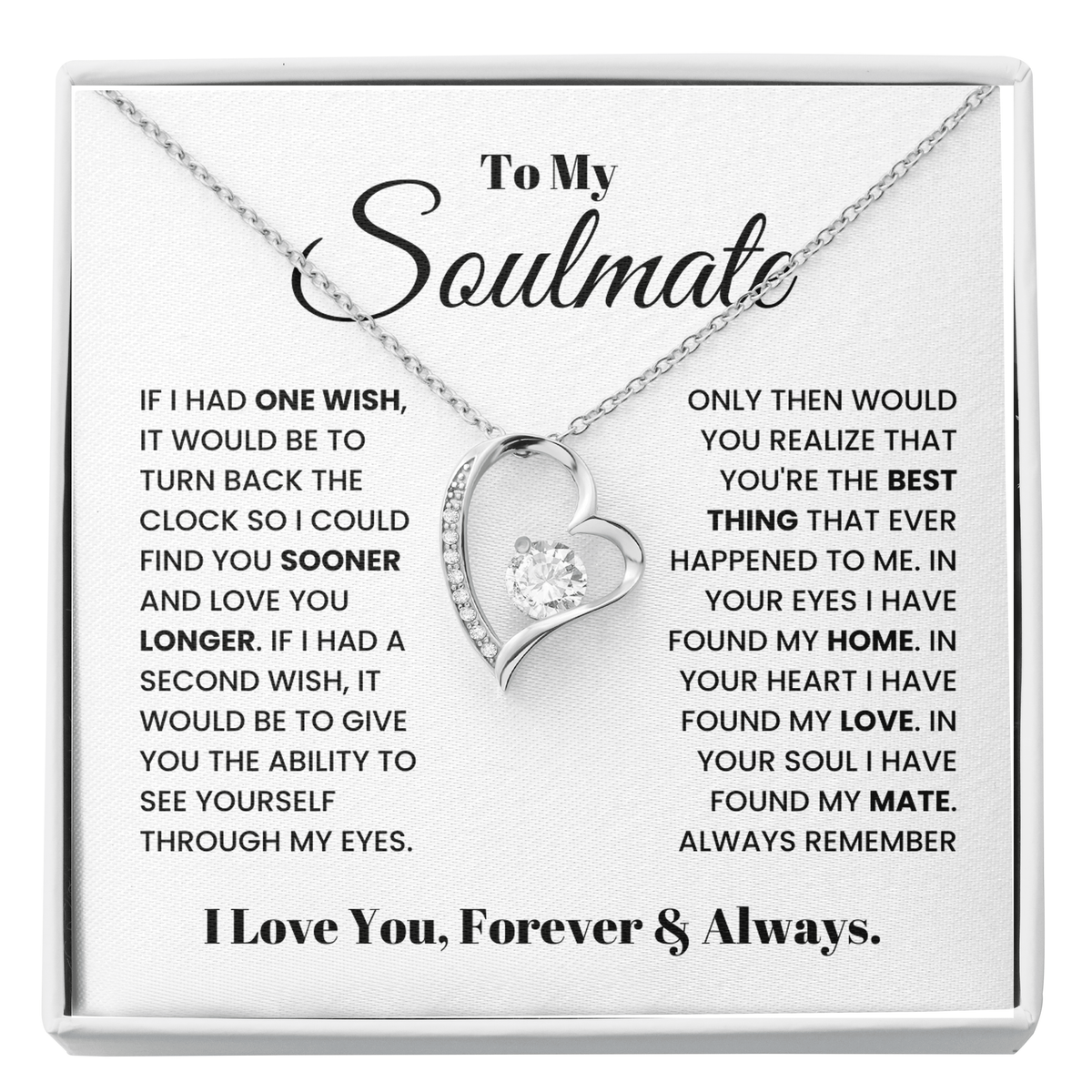 Forever Love Necklace - For Wife/Girlfriend