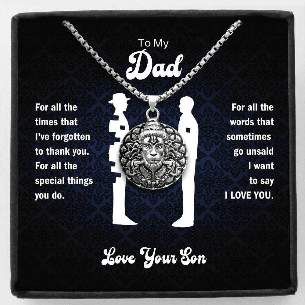 To Dad - Hanuman Pendant Necklace
