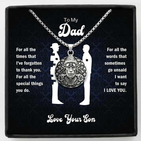 To Dad - Hanuman Pendant Necklace