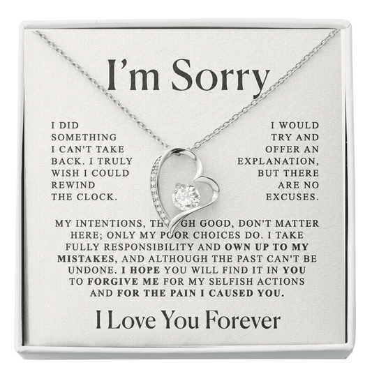 Apology Gift For Her - Heart shaped necklace