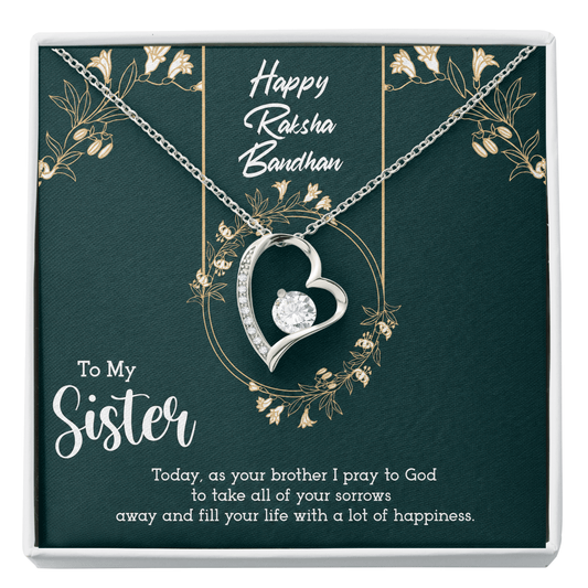 Raksha Bandhan Gift for Sister - Heart Shaped Necklace