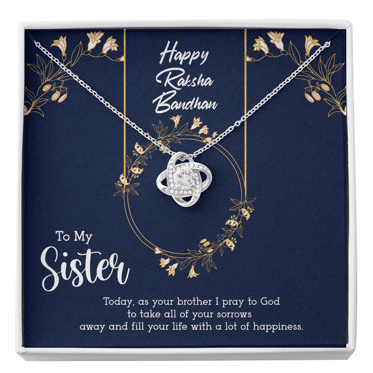 Raksha Bandhan Gift for Sister - Love Knot Necklace