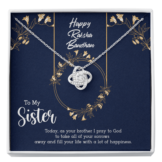 Raksha Bandhan Gift for Sister - Love Knot Necklace