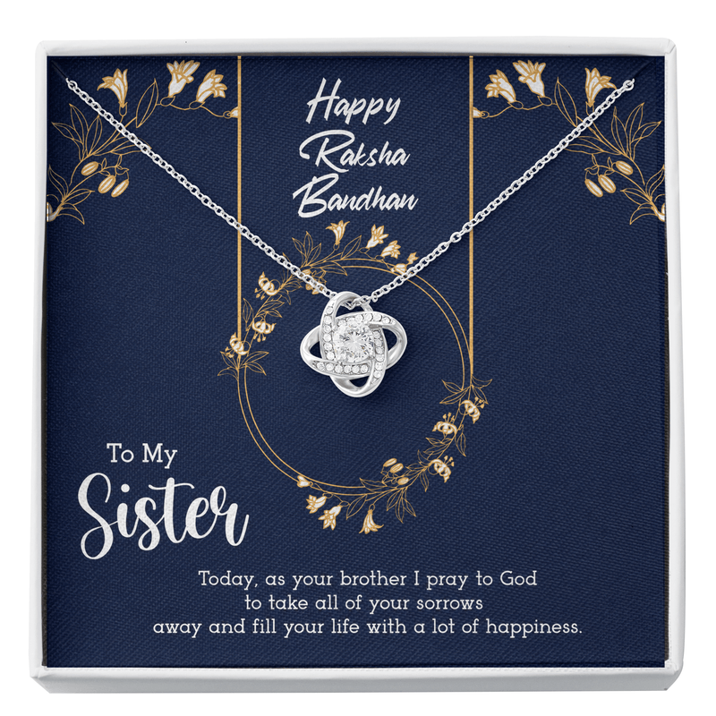 Raksha Bandhan Gift for Sister - Love Knot Necklace