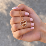 Double hearted pendant set - For Women