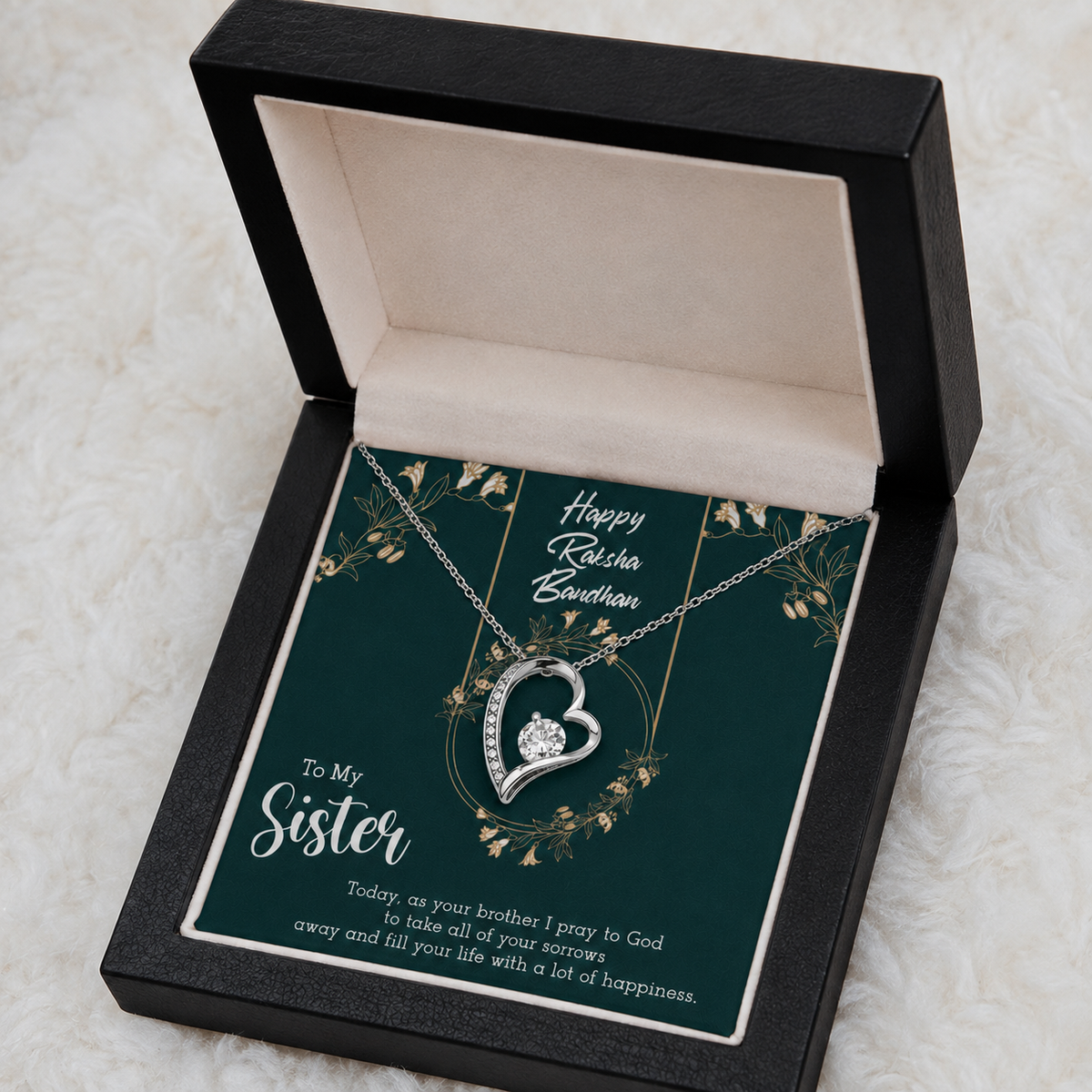 Raksha Bandhan Gift for Sister - Heart Shaped Necklace