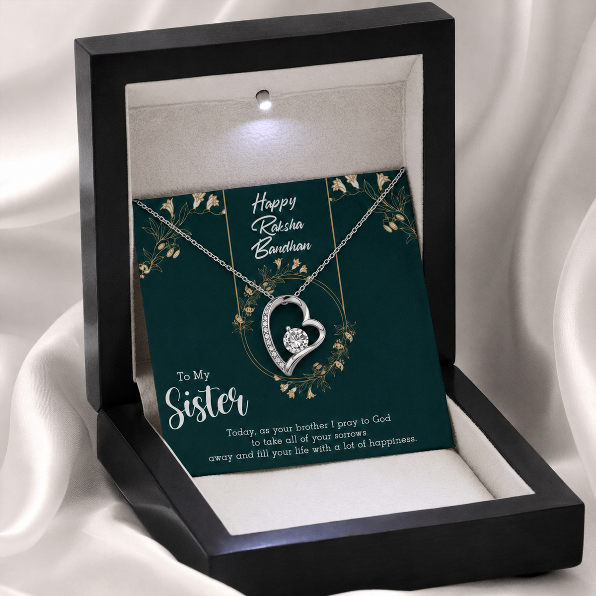 Raksha Bandhan Gift for Sister - Heart Shaped Necklace